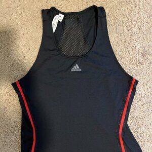 Adidas athletic black & red tank top